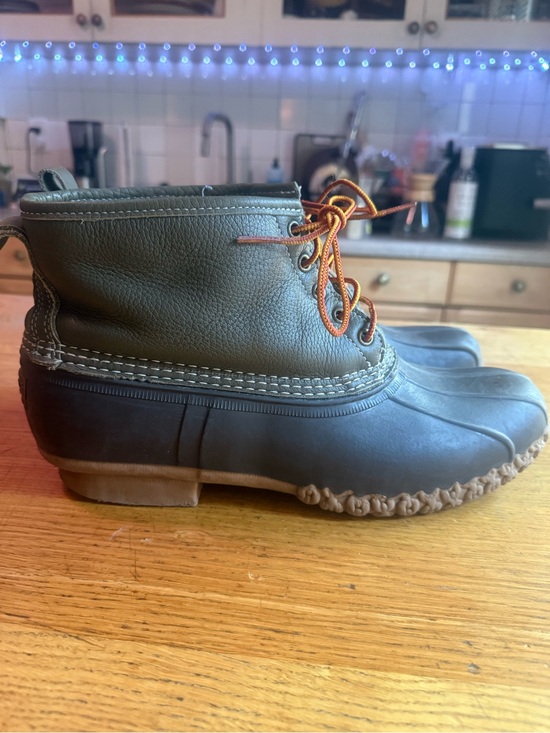 L.L. Bean Olive Green and Orange Lace Men\'s Rain & Snow Boots main image 5